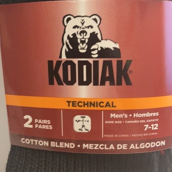 Kodiak Technical Men's Socks Black Red Heavy Cushion Arch Support - Picture 3 of 14